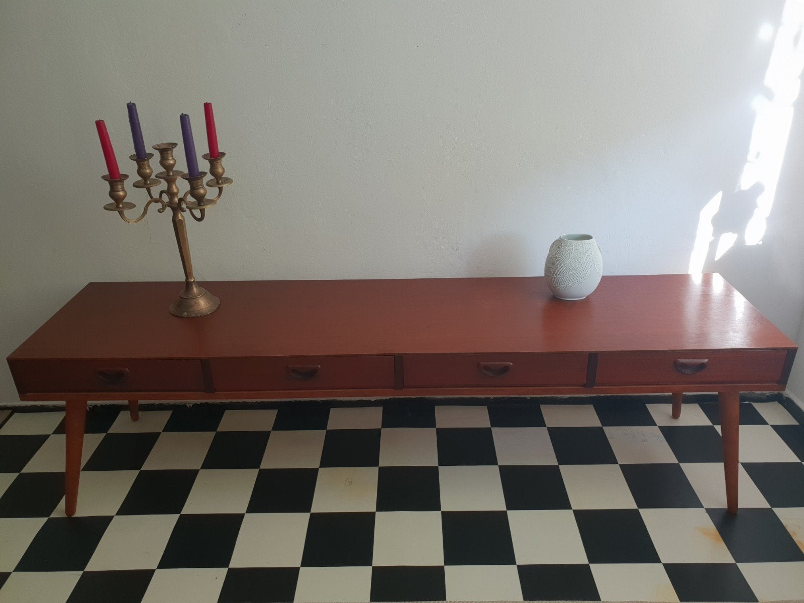 vintage retro dressoir, Ophalen, Gebruikt, 150 tot 200 cm, Teakhout