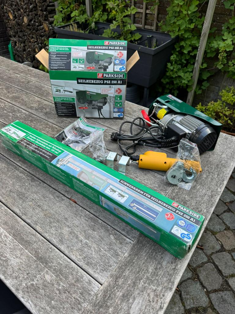 Parkside kabelhef werktuig, Doe-het-zelf en Verbouw, Lieren en Takels, Ophalen, Zo goed als nieuw, Elektrisch