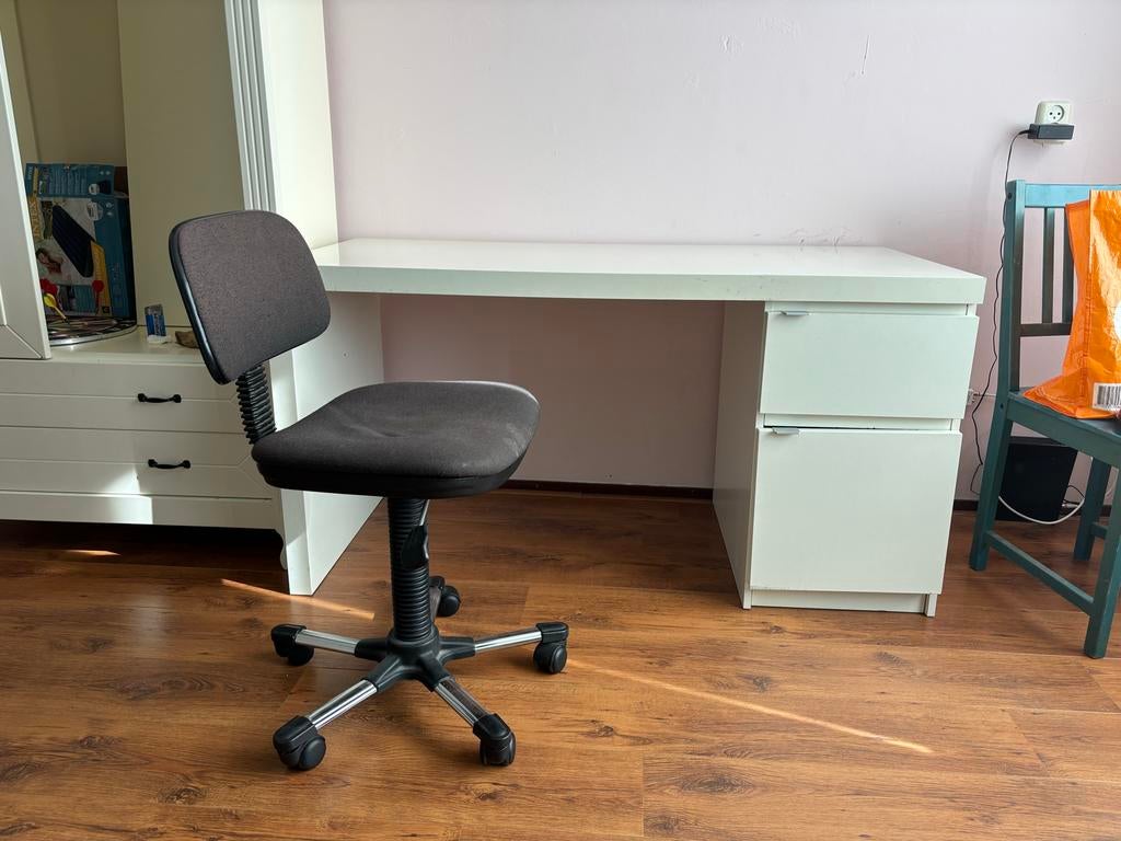Wit bureau, Ophalen, Gebruikt, Schoolbureau, IKEA