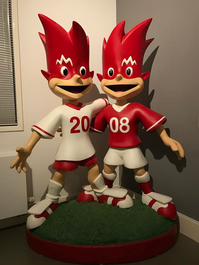 UEFA Euro 2008 Mascottes Trix & Flix Standbeeld, Verzamelen, Ophalen of Verzenden, Zo goed als nieuw