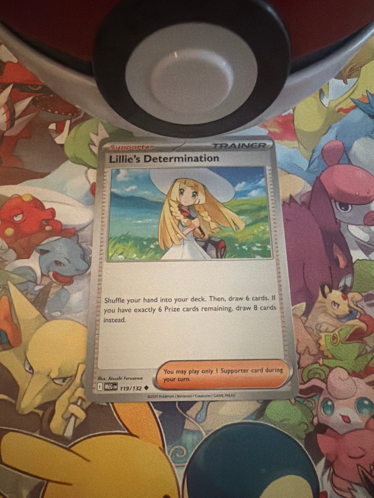 Trainer Lillie’s Determination 119/132 Pokemon kaart, Ophalen of Verzenden, Zo goed als nieuw, Losse kaart