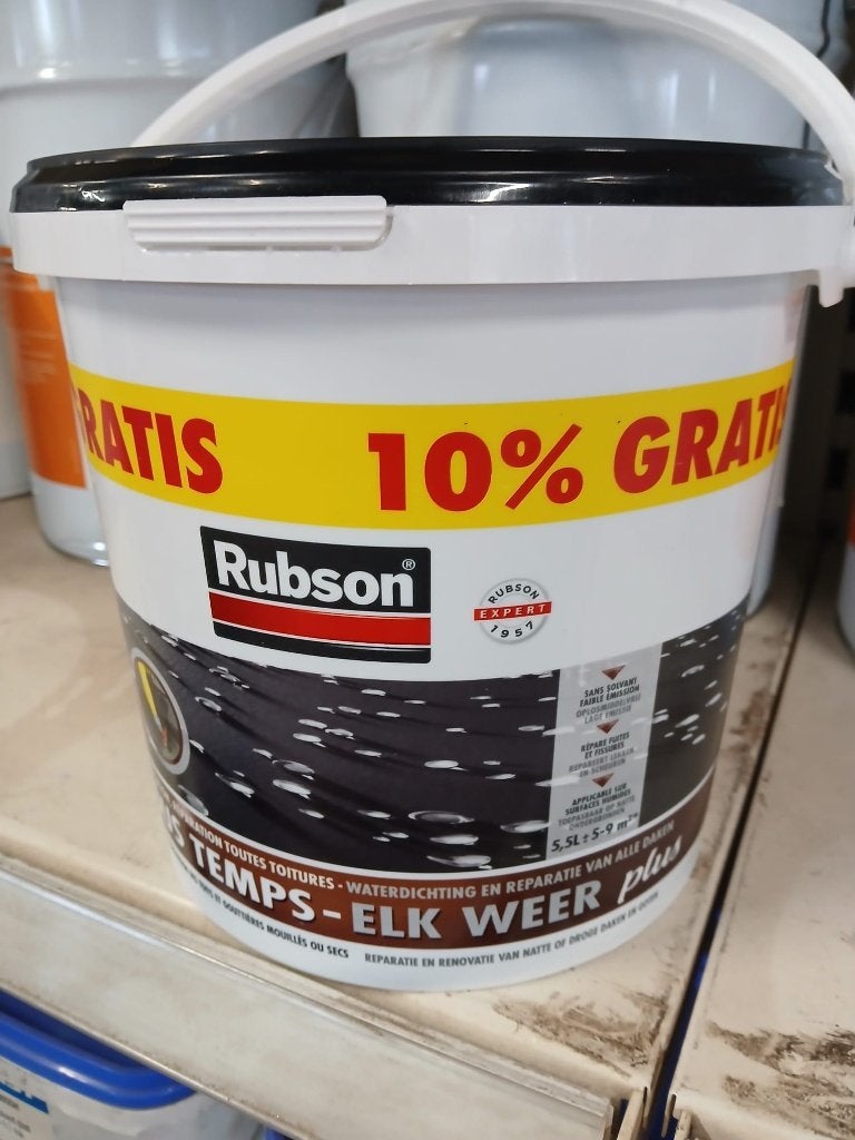 Rubson Plus Vloeibare Dakcoating € 45 incl.btw, Ophalen, Overige materialen, Zwart, Overige typen