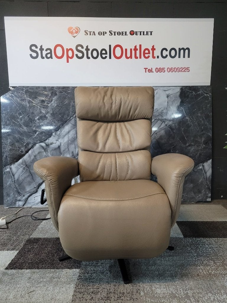 Staopstoel Meubelzorg Leder Large-model Taupe