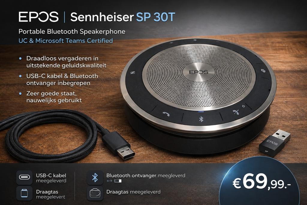 EPOS Sennheiser SP30T Speakerphone Zo Goed Als Nieuw, Audio, Tv en Foto, Luidsprekers, Overige merken, Ophalen of Verzenden, Zo goed als nieuw