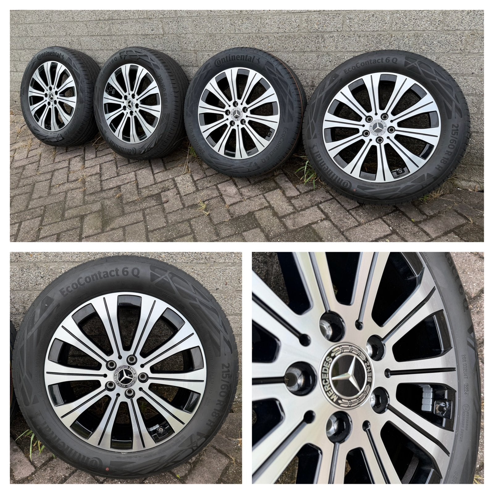 18 inch originele Mercedes EQA | EQB velgen + zomerbanden, 18 inch, 215 mm, Banden en Velgen, Ophalen of Verzenden