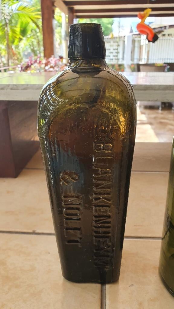 Antieke BLANKENHEYM & NOLET jenever- of gin-fles - 1870~1900, Ophalen of Verzenden