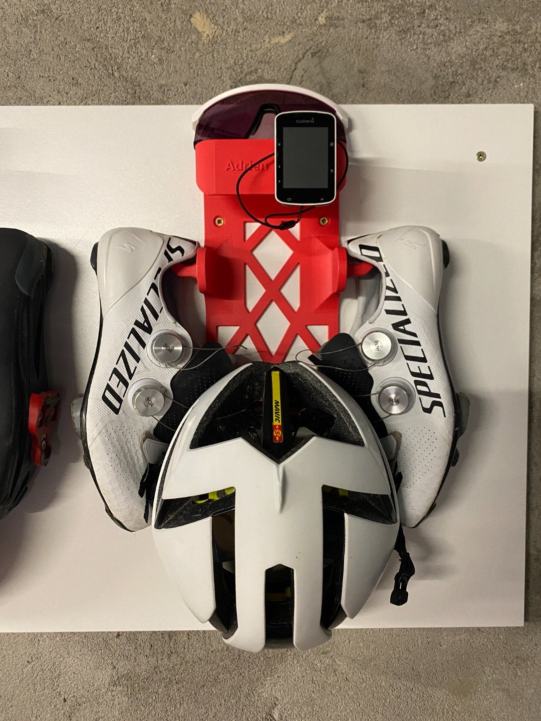 Fietsaccessoire Houder voor Helm, Schoenen, Bril en Garmin, Ophalen of Verzenden, Zo goed als nieuw