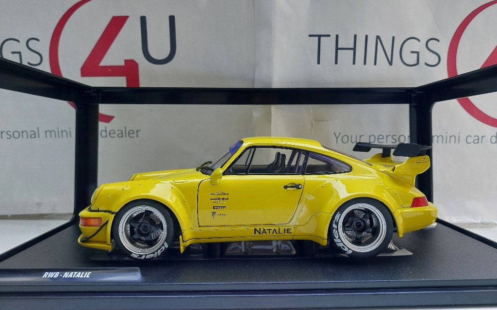 Solido 1:18 Porsche 911 (964) RWB Natalie 2023 geel/zwart, Ophalen of Verzenden, Nieuw, Auto, Solido