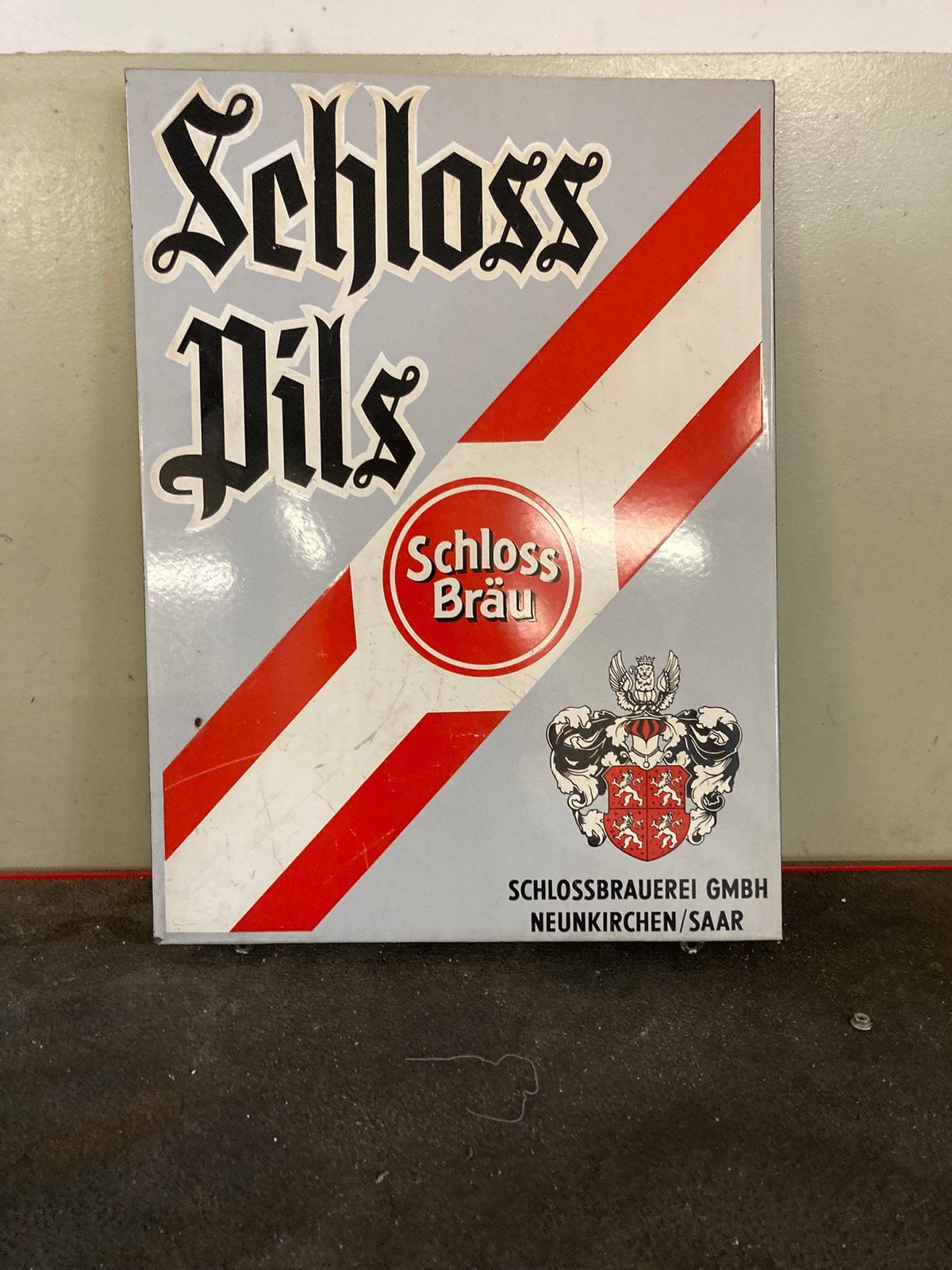 Schloss Bier Bord A1 conditie., Ophalen of Verzenden, Zo goed als nieuw, Reclamebord