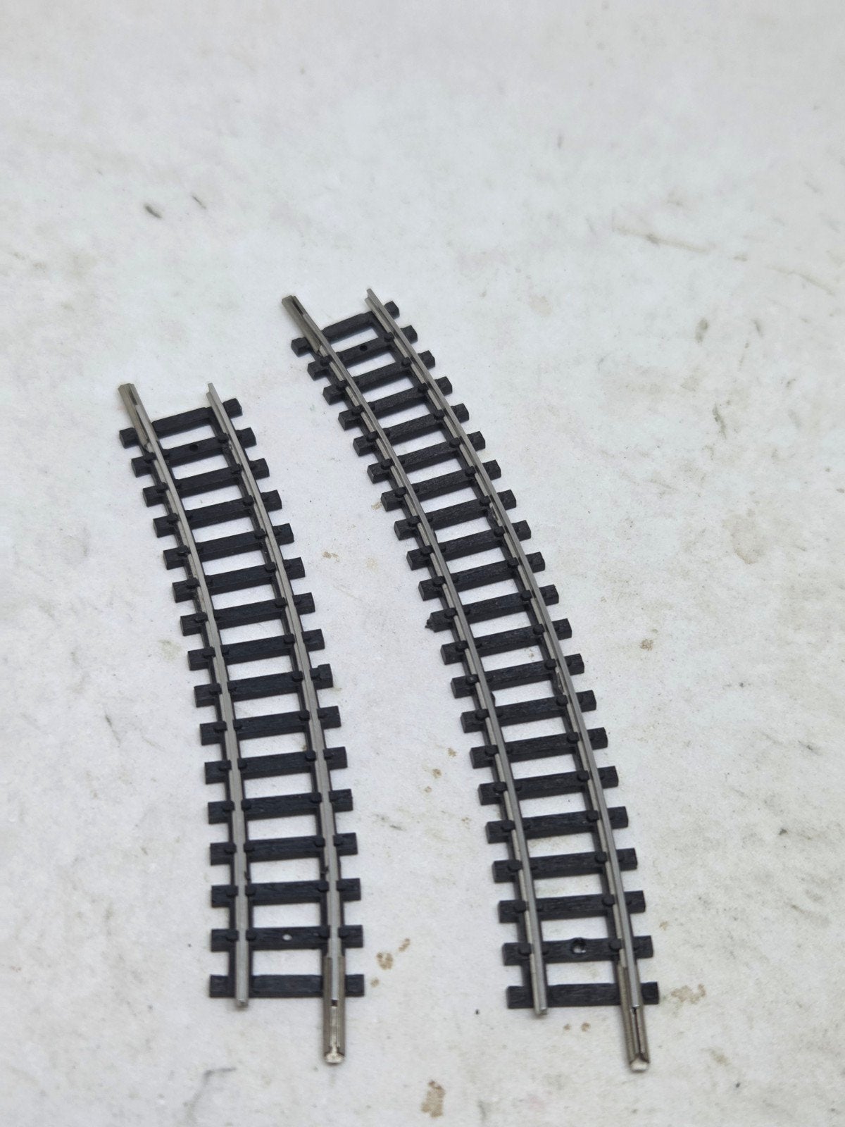 Minitrix 4912 en 4914 R1 bochten per stuk, Gebruikt, Gelijkstroom, Trix, Rails