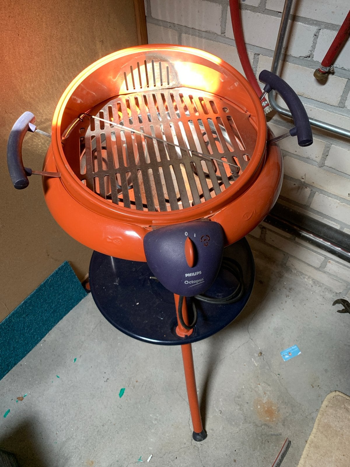 Philips Octopus elektrische barbecue oranje, Ophalen, Gebruikt
