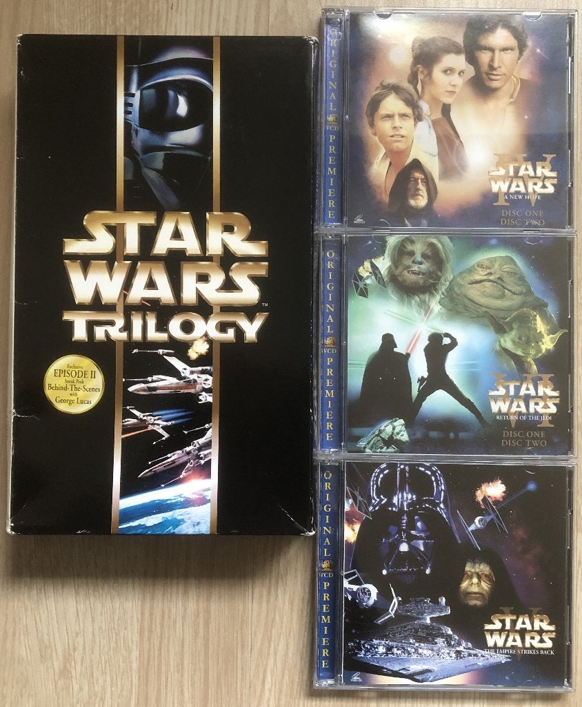 STAR WARS TRILOGY - VCD (VIDEO CD) - BOX SET, Ophalen of Verzenden, Zo goed als nieuw, Overige typen
