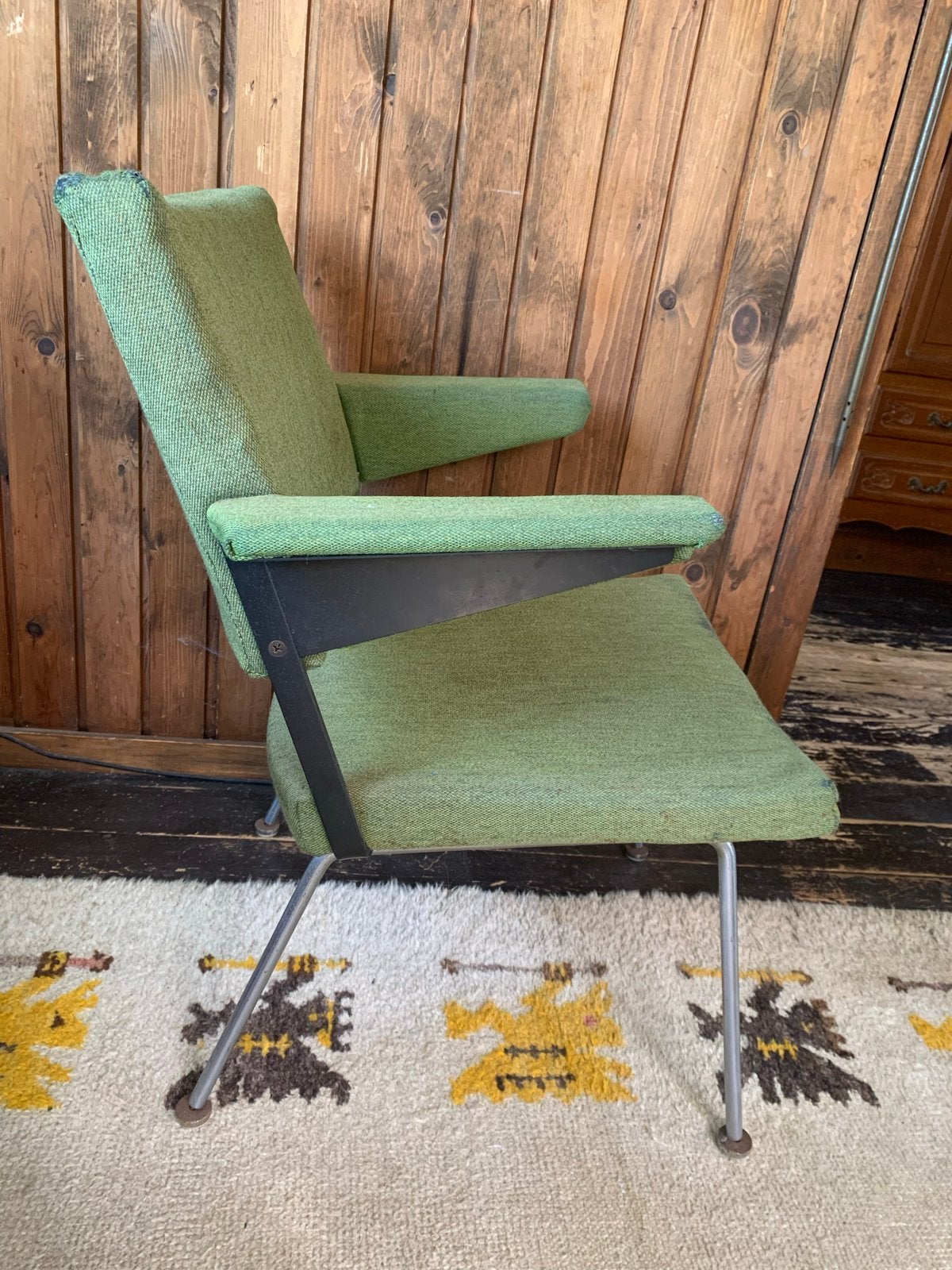 2x Gispen André Cordemeyer Fauteuil Jaren 60/70, Ophalen, Gebruikt, 75 tot 100 cm, Mid Century