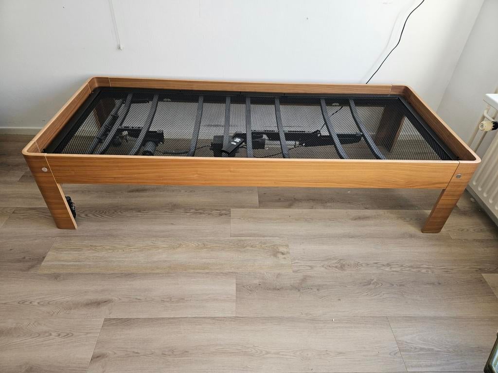 Auping auronde losse ombouw 90x200x48, Huis en Inrichting, Slaapkamer | Bedden, Ophalen, Verstelbaar, 90 cm, Zo goed als nieuw