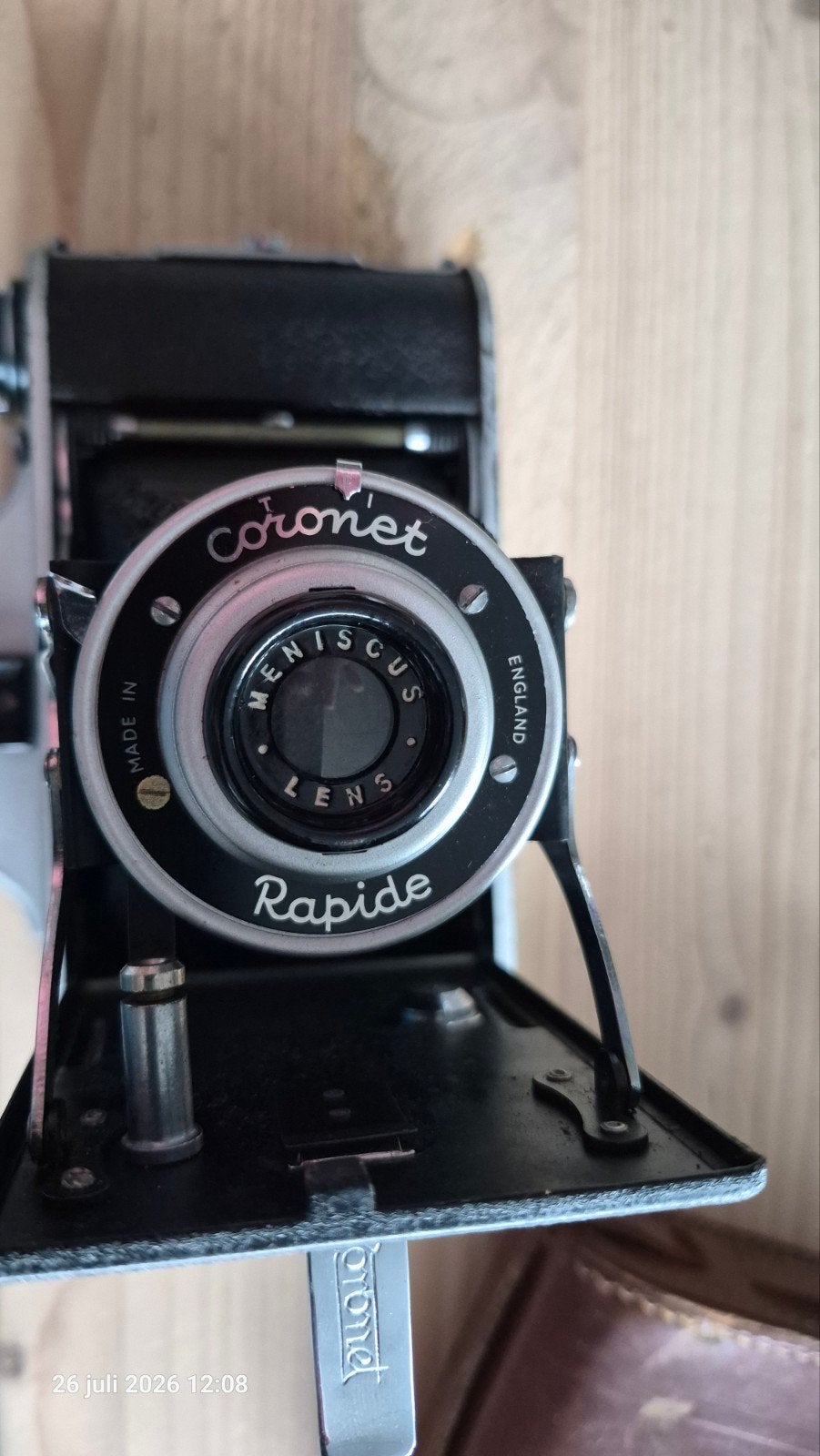 Coronet Rapide camera incl. lederen tas, Ophalen of Verzenden, Gebruikt, Compact, Overige Merken