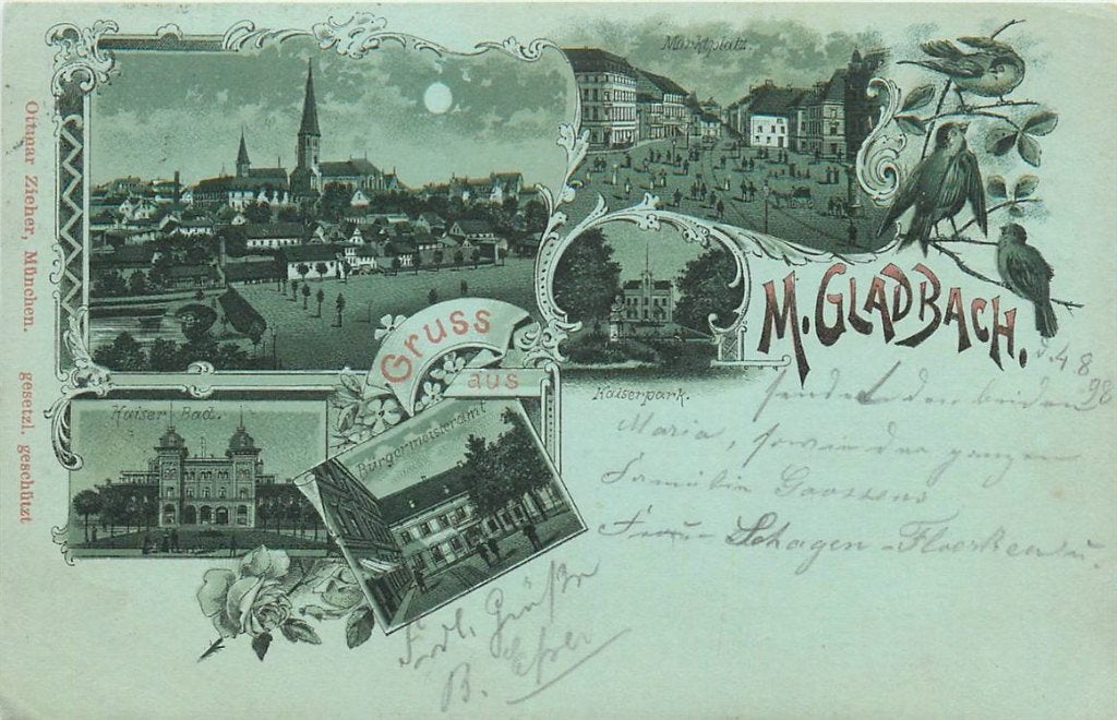 702-045-021 Monchen Gladbach Litho, Verzenden, Voor 1920, Duitsland