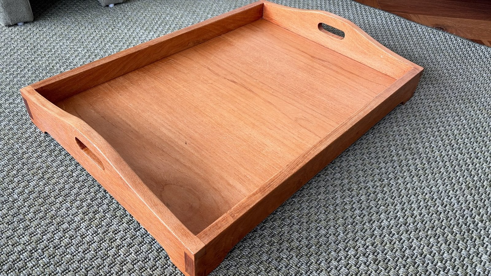 Houten Dienblad 50x70 cm, Ophalen, Zo goed als nieuw, Dienblad, Met handvatten