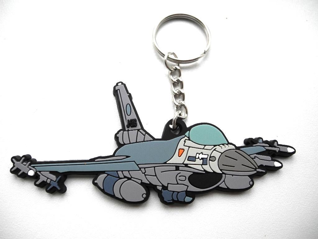 Defensie Luchtmacht PVC 3D sleutelhanger F16A MLU., Ophalen of Verzenden, Nieuw, Overige typen