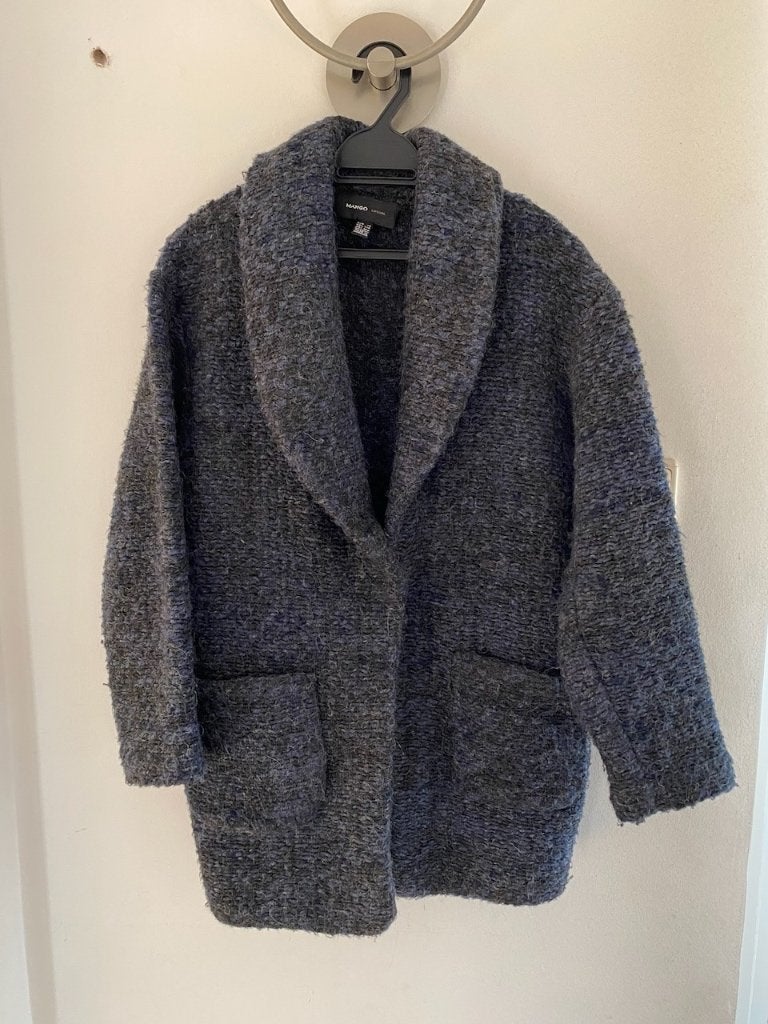 Grijsblauw vestjasje van Mango maat XS/S/M, Mango, Ophalen of Verzenden, Jasje, Maat 36 (S)
