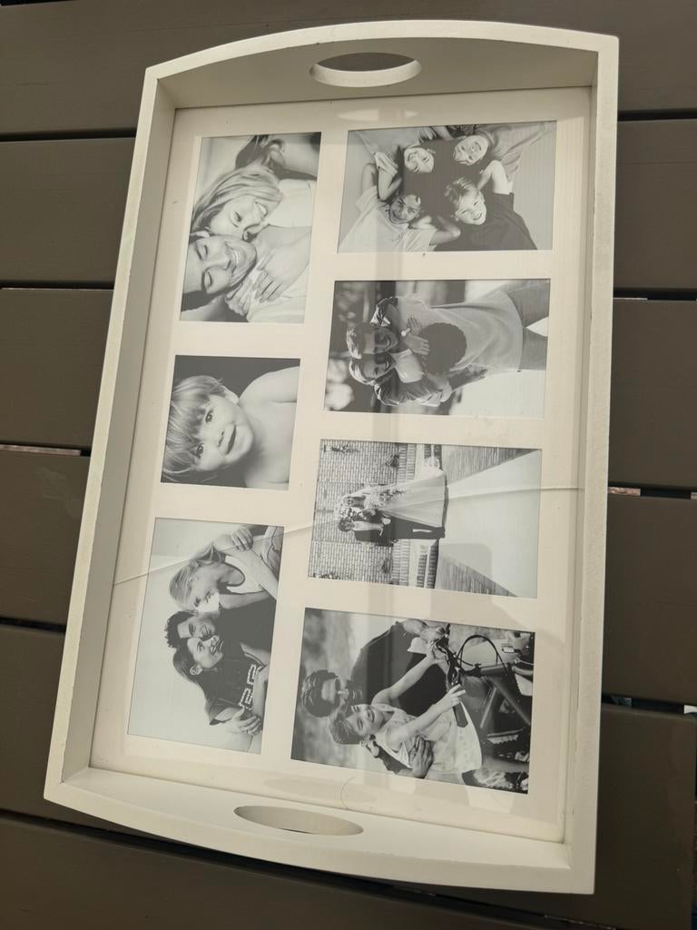 Wit foto dienblad, Ophalen of Verzenden, Gebruikt, Rechthoekig, Hout