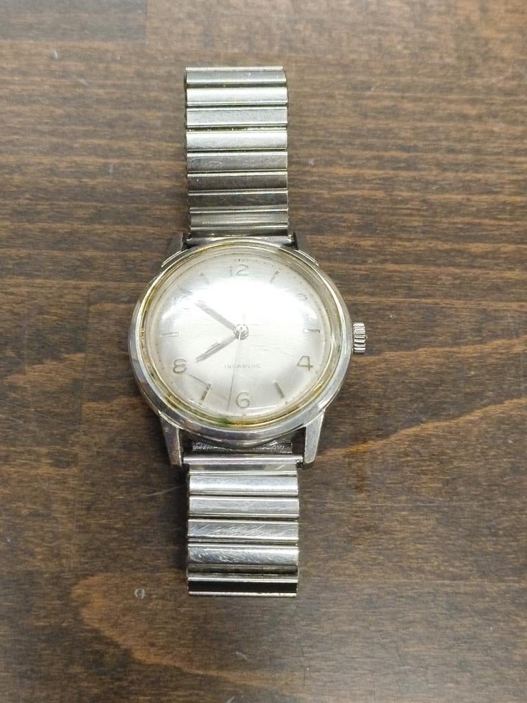 Vintage AVIA 17 Jewels Automatic, Ophalen of Verzenden, Gebruikt, Leer, Overige merken