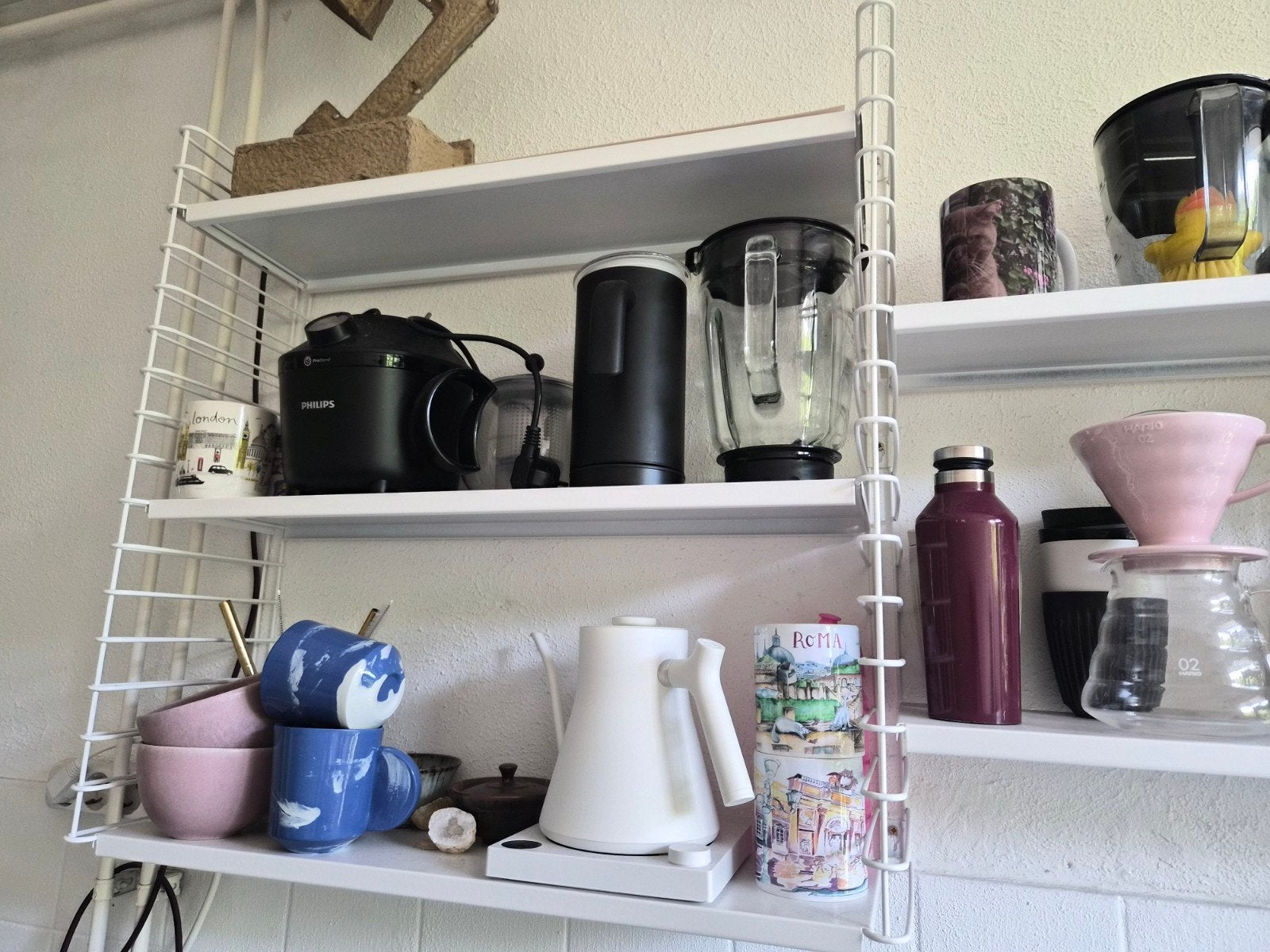 Tomado wandrek wit met 5 planken, Huis en Inrichting, Woonaccessoires | Wandplanken en Boekenplanken, Ophalen, Gebruikt