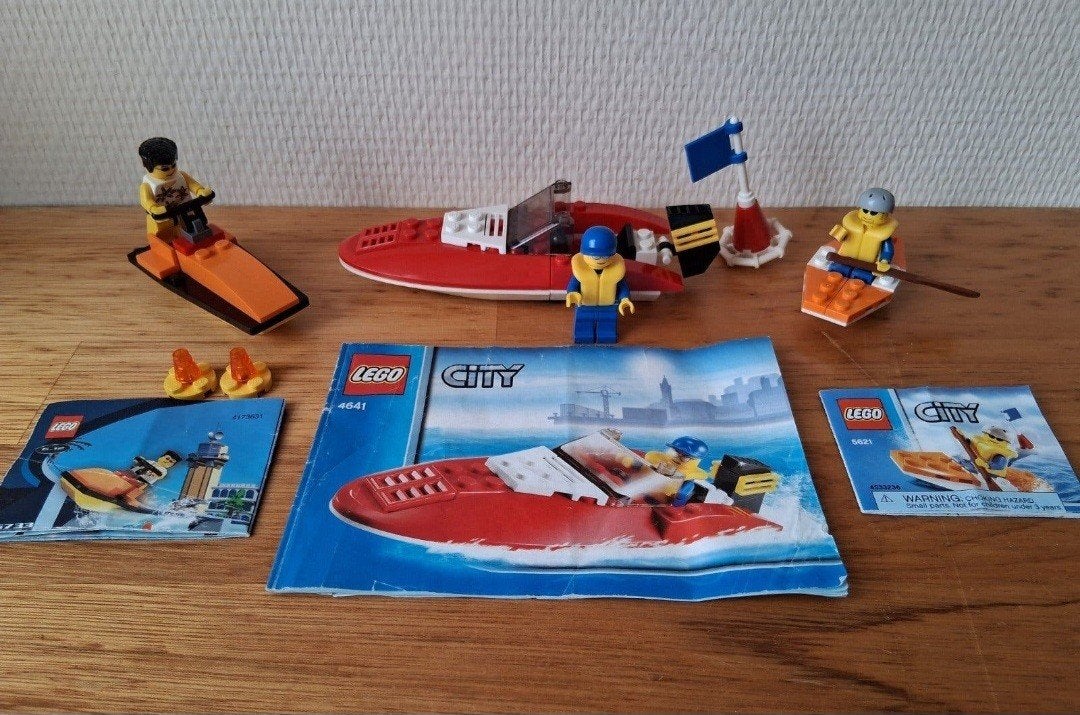 3 sets lego city watersport compleet met 3 minifiguren, City, Lego, Ophalen of Verzenden, Zo goed als nieuw