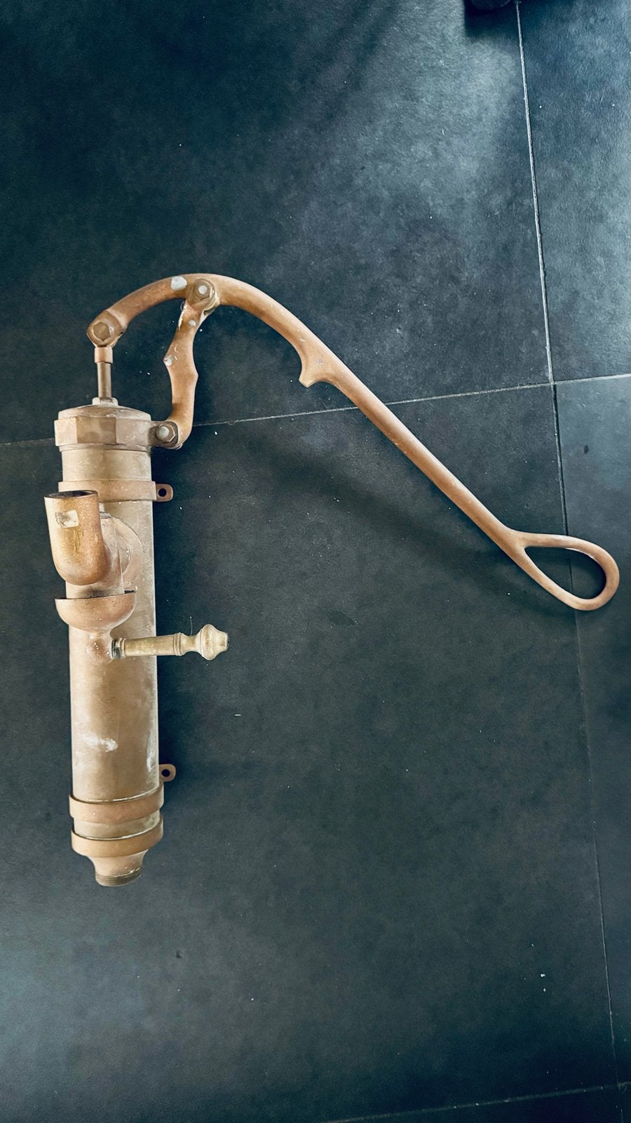 Antieke Massief Koperen Waterpomp - Decoratief, Antiek en Kunst, Antiek | Koper en Brons, Ophalen, Koper