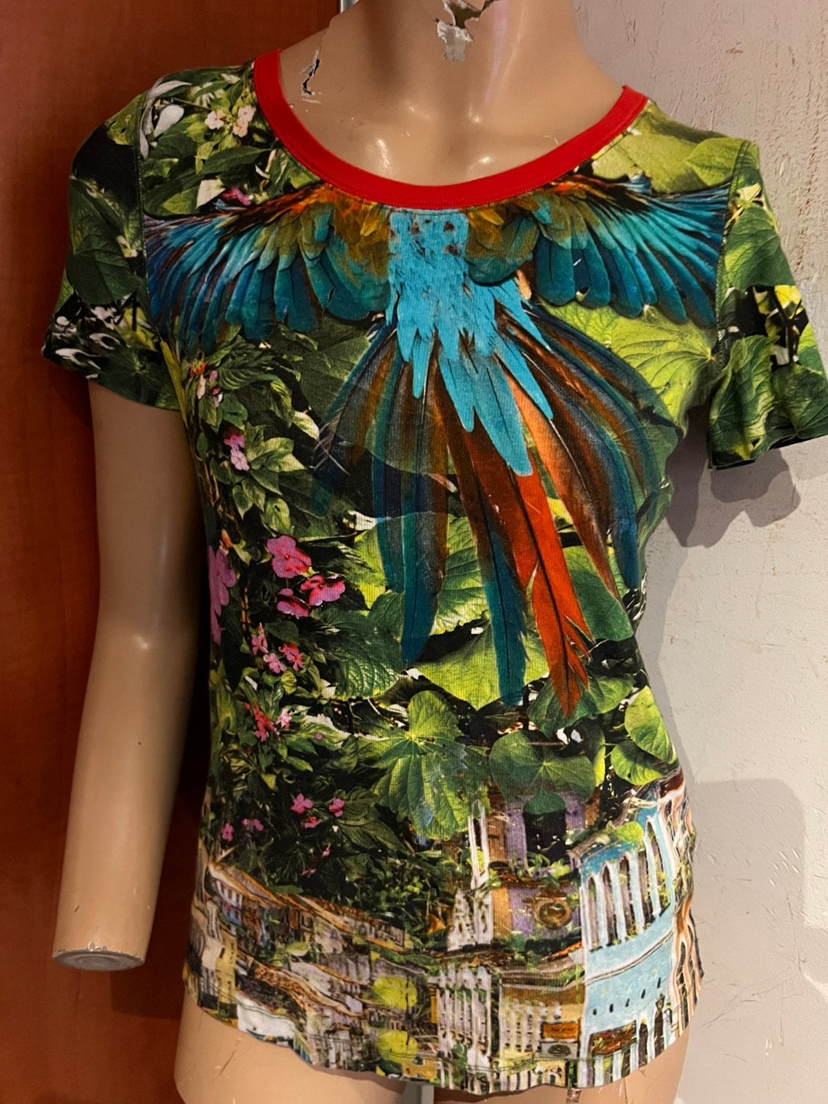 Marccain shirt maat M 4 origineel zgan pauw, G, Meerkleurig, G, B
