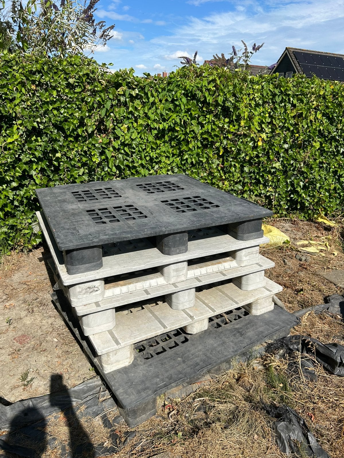 5 kunststof blokpallet 100x120, Doe-het-zelf en Verbouw, Gereedschap | Overige machines, Ophalen, Zo goed als nieuw
