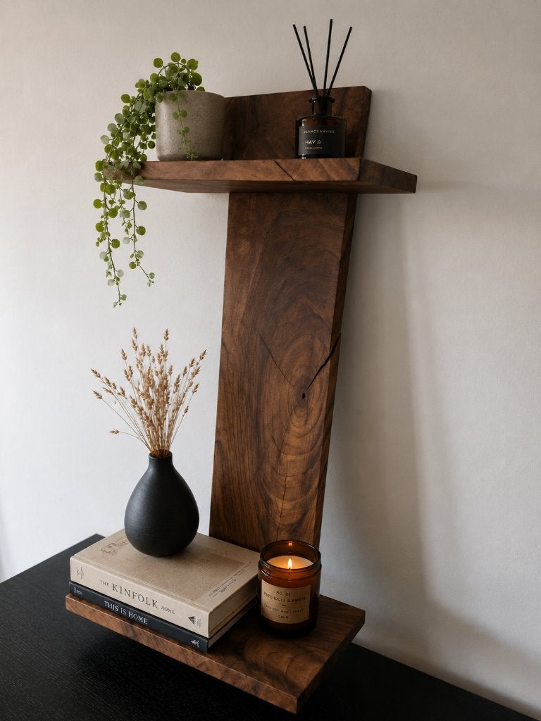 Massief walnoten wandplank, Ophalen, Nieuw