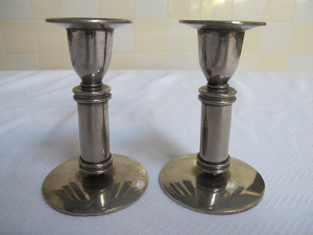 kandelaar stel art deco kandelaars, Ophalen of Verzenden, Overige materialen