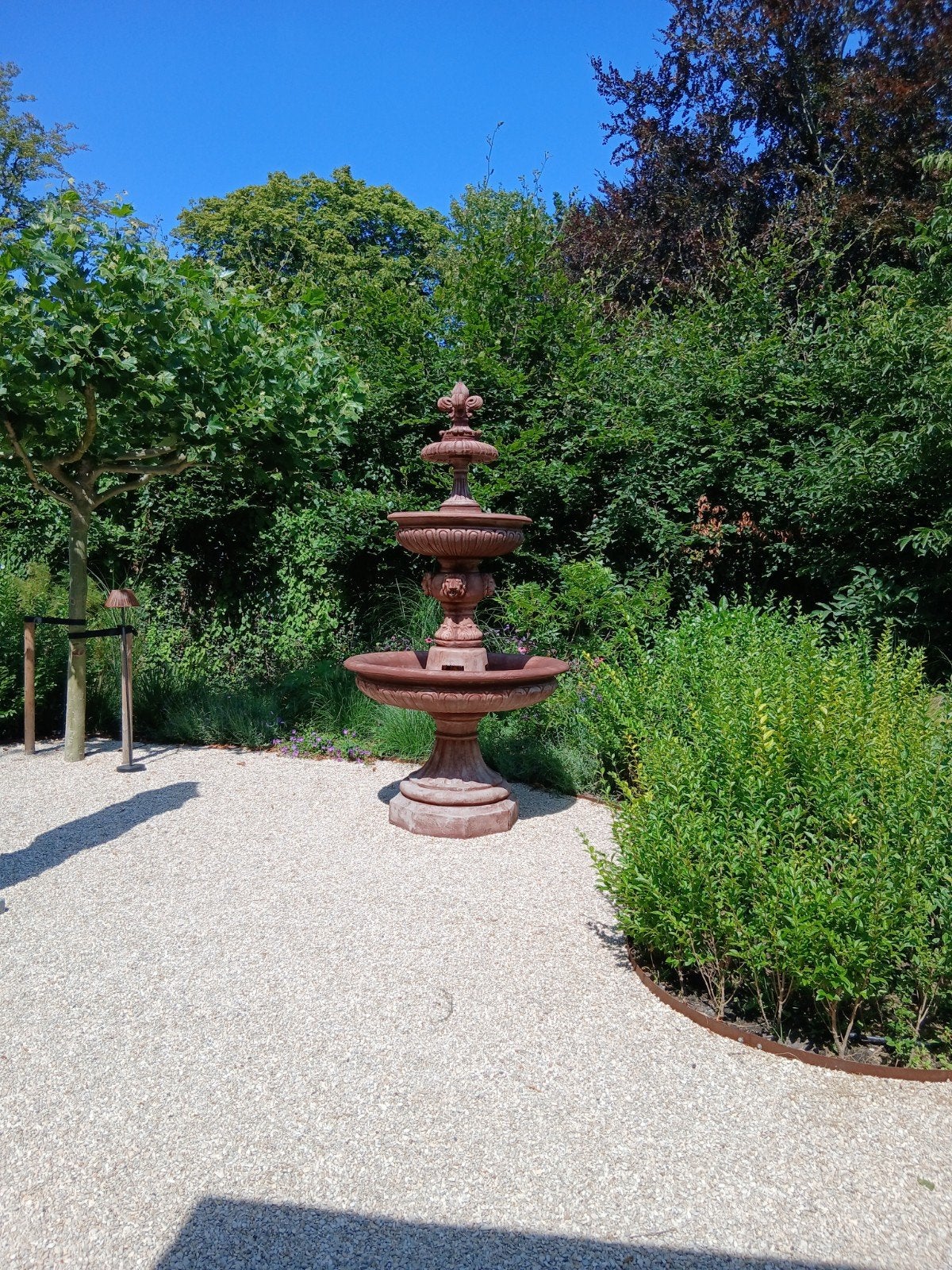 Roestbruin look leeuwkoppen fontein, Tuin en Terras, Ophalen, Nieuw, Beton, Fontein