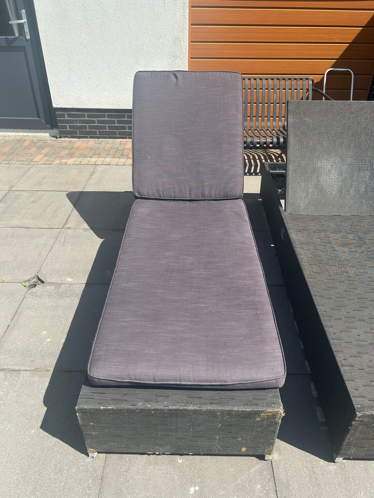 Luxe ligbedden met kussen en wieltjes, Tuin en Terras, Ophalen, Gebruikt, Wicker, Verstelbaar