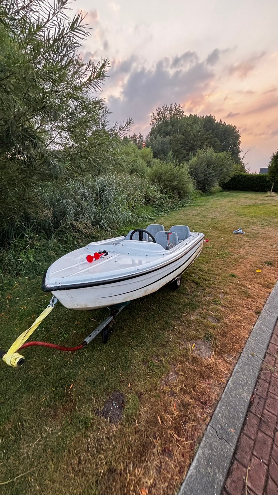 Boot met toeter, stuur en gashendel, Ophalen, Gebruikt, Overige typen, Motorboot
