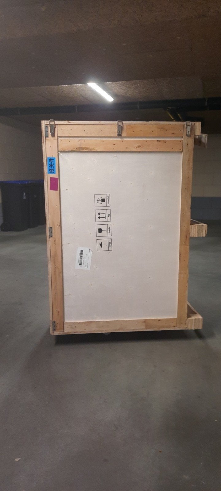 Stevige houten transportkist / verzendkist met 2 deuren, Huis en Inrichting, Ophalen, Gebruikt, 100 tot 150 cm, 75 – 100