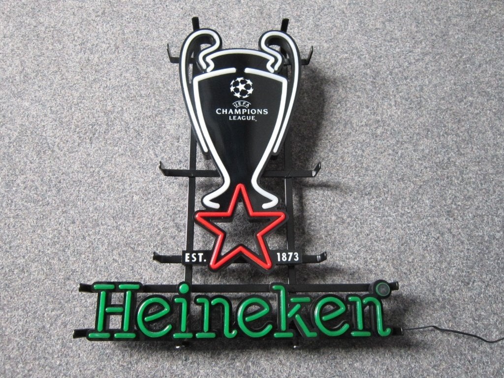 HEINEKEN UEFA CUP LED LICHTRECLAME, Verzamelen, Ophalen, Zo goed als nieuw, Overige typen, Heineken