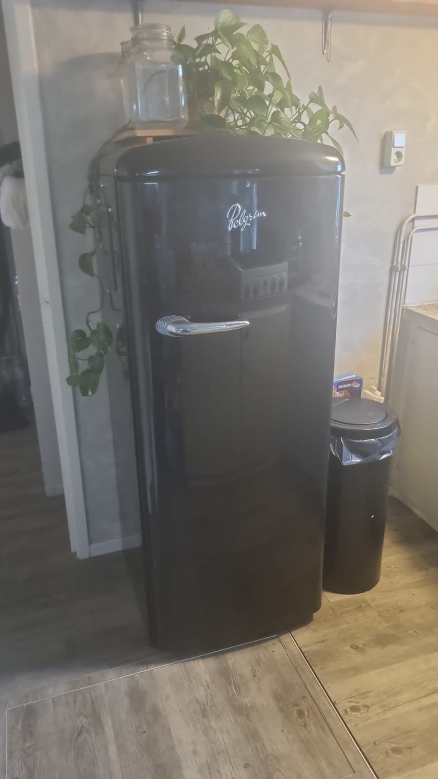 Koelkast Pelgrim zwart, 200 liter of meer, Ophalen, Gebruikt, 160 cm of meer
