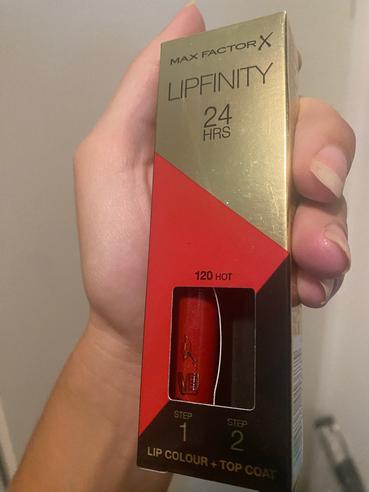 Max Factor Lipfinity 24 HRS - 120 Hot (zonder topcoat), Lippen, Nieuw, Ophalen of Verzenden, Make-up