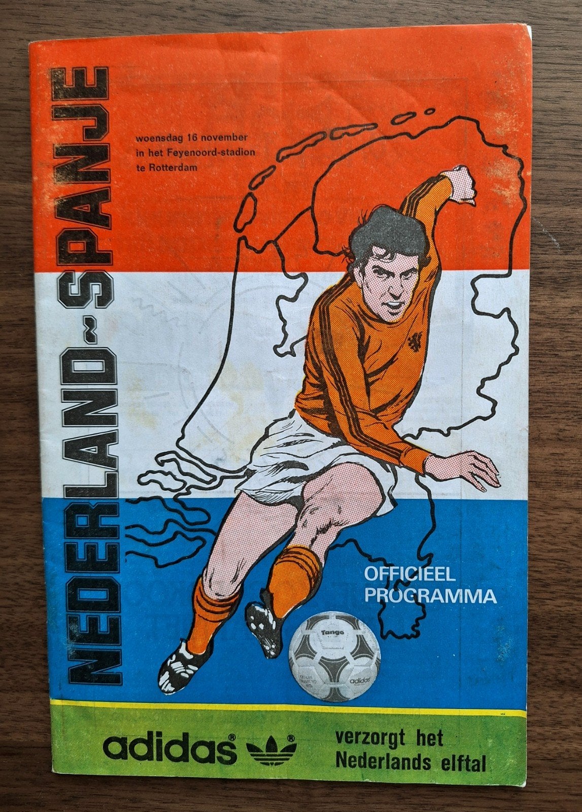 Programma Nederland - Spanje 1983 met Ruud Gullit, Ophalen of Verzenden, Zo goed als nieuw, Buitenlandse clubs, Boek of Tijdschrift