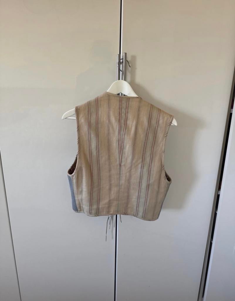 Ralph Lauren Country Needlepoint Gilet - Vintage Sampler, Ophalen of Verzenden, Zo goed als nieuw, Maat 38/40 (M), Blauw