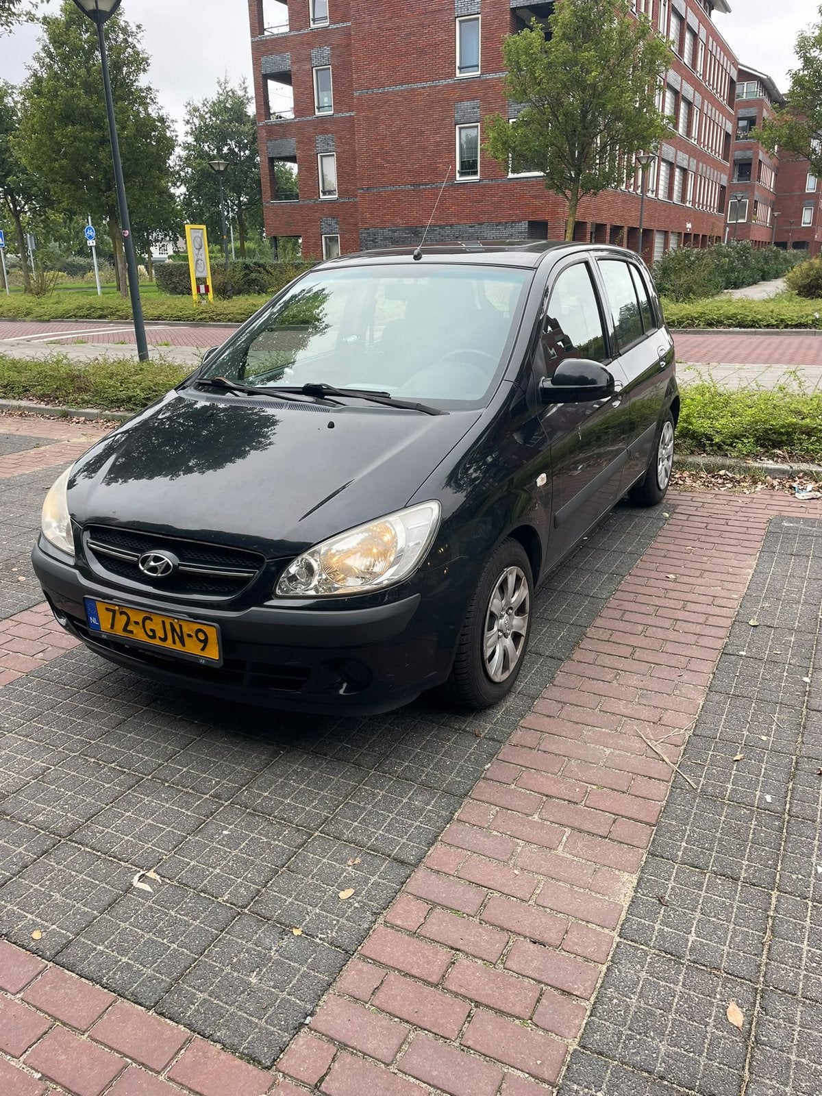 Hyundai Getz 1.1 5DRS 2008 Zwart, Voorwielaandrijving, 450 kg, 31 €/maand, 4 cilinders