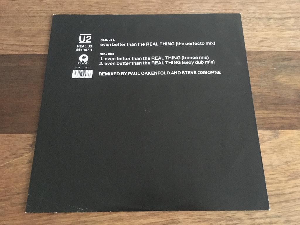 Vinyl Maxisingle U2 Even Better Than The Real Thing Remixes, Gebruikt, 1990 - 1999, Maxi-single, Ophalen of Verzenden