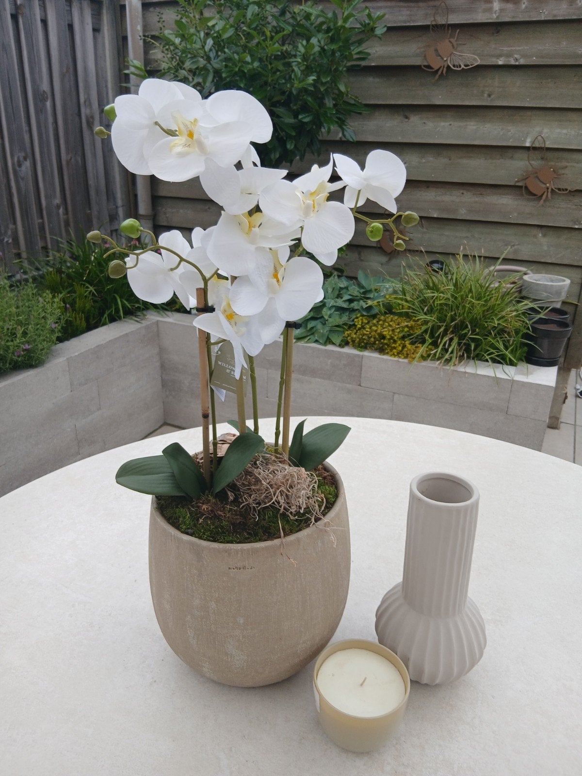 Nieuwe kunstplant orchidee., Ophalen, Nieuw