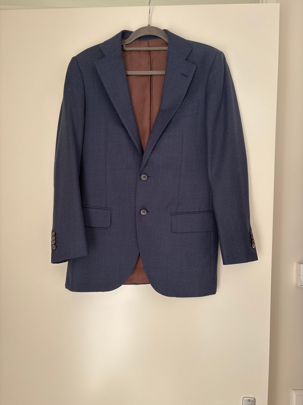 Guabello Suitsupply Colbert Blauw - Pure Wol Super 120's, Kleding | Heren, Kostuums en Colberts, Ophalen of Verzenden, Zo goed als nieuw