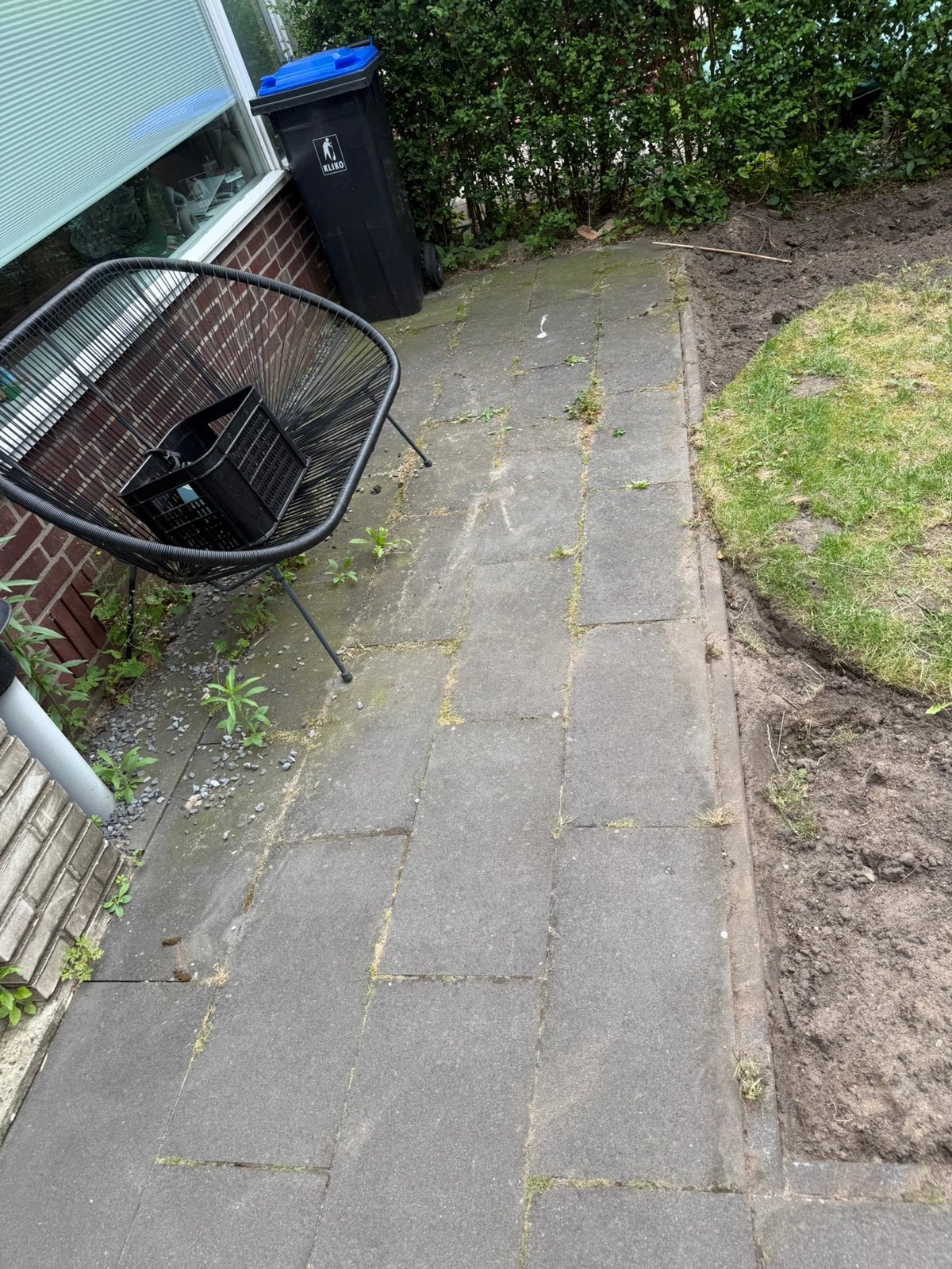 30x60 tuintegels grijs, Ophalen of Verzenden, Zo goed als nieuw