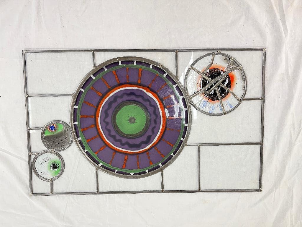 Glas in lood paneel , fusing  raam, fusen , glas, Hobby en Vrije tijd, Overige Hobby en Vrije tijd, Ophalen, Nieuw
