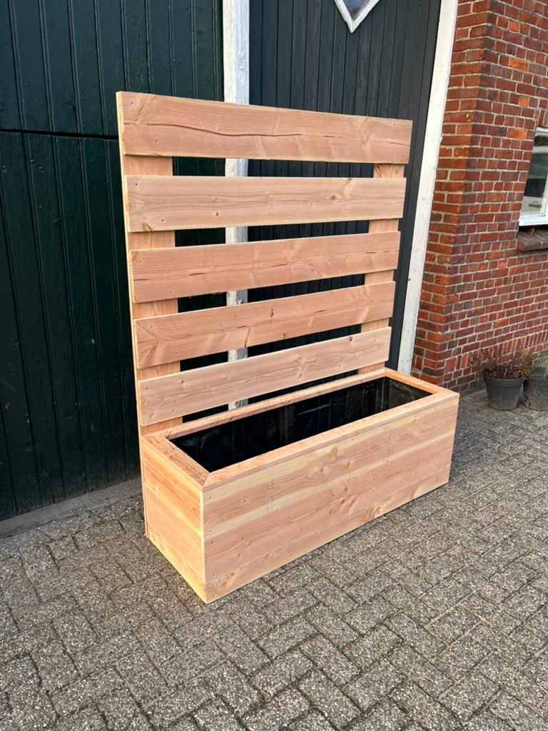 Plantenbak met windscherm/klimrek, Tuin en Terras, Ophalen, Nieuw, 60 cm of meer, Rechthoekig
