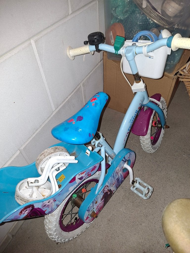 Kinderfiets frozen, Ophalen, Gebruikt, Terugtraprem, 14 inch of minder
