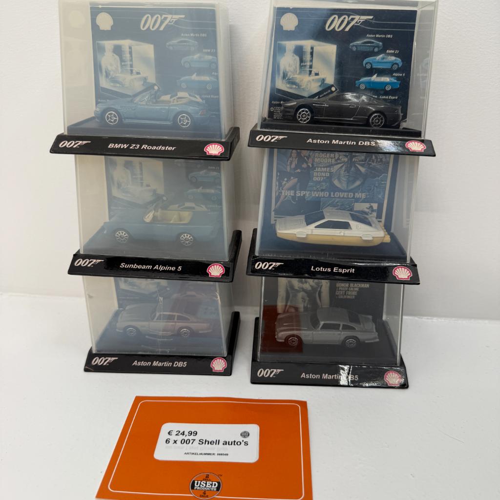 6 x 007 Shell auto's | Zie beschrijving, Overige merken, Gebruikt, Auto, Dordrecht@usedproducts.nl